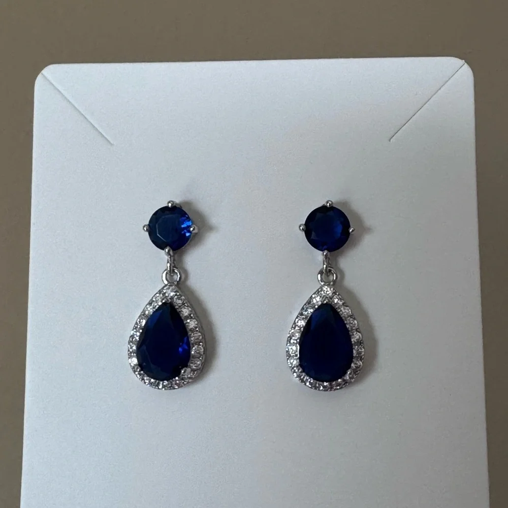 Luxury Water Drop Dangle Earrings Women - Picture 4 of 4